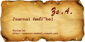Zsarnai Amábel névjegykártya